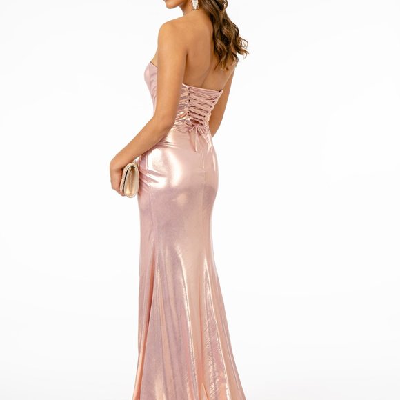 Sweetheart Strapless Leg Slit Prom Dress GSGL2894 - Picture 3 of 9